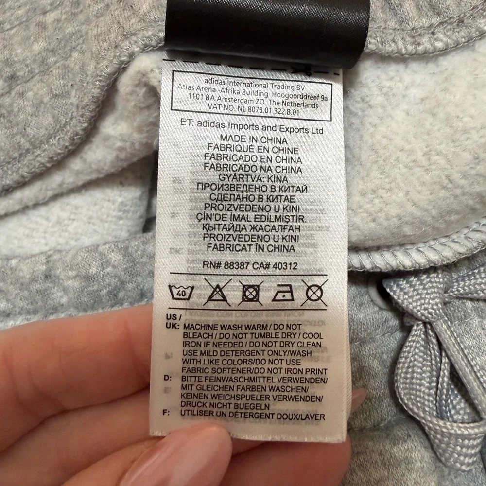 Adidas Women’s Gray Track Stripe Sweatpants - Size Large - Picture 4 of 6